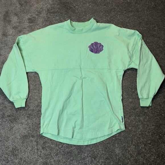 Disney Parks Spirit Jersey Walt Disney Land Resort Ariel Shell Green Adult SZ XS - Picture 1 of 11